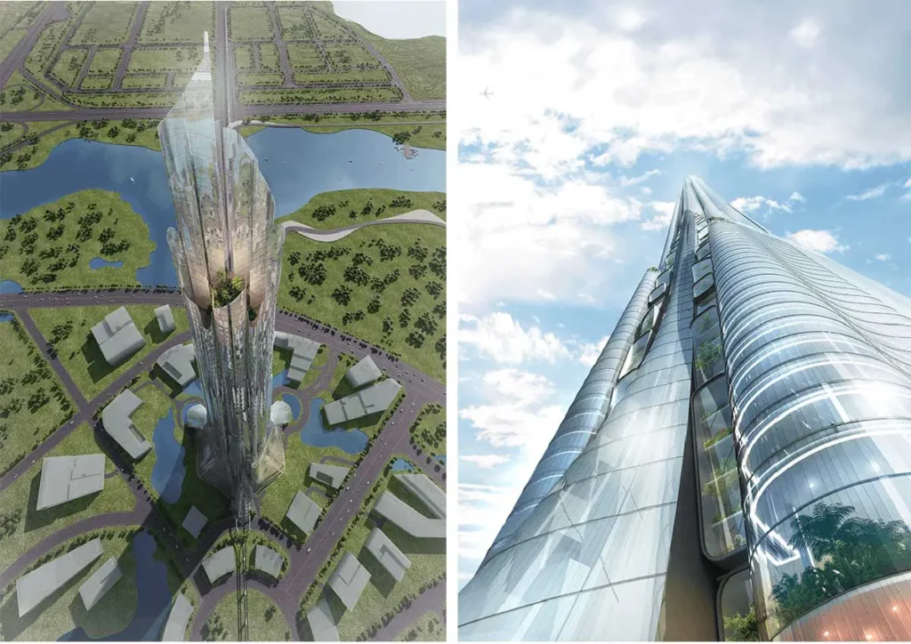 Tổng thể tháp tài chính Phương Trạch Tower cao nhất Việt Nam