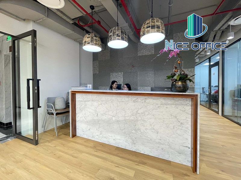 Khu vực lễ tân tại văn phòng trọn gói The Nexx