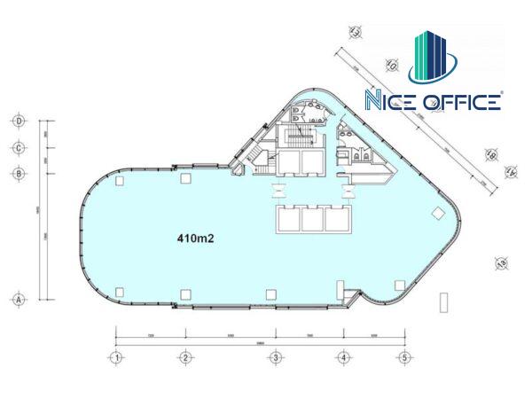 Bản vẽ sàn điển hình tại tòa nhà Saigon Coop Tower
