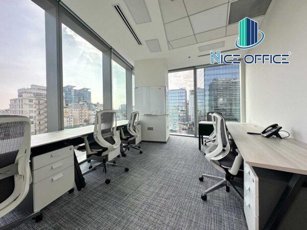 Phòng làm việc riêng 6 chỗ tại Cocoro The Nexus được trang bị đầy đủ nội thất cao cấp