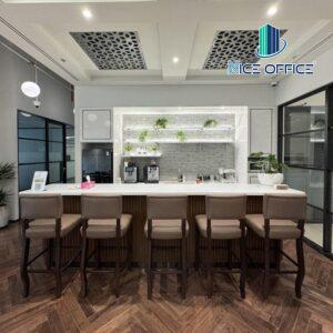 Khu vực pantry tại văn phòng trọn gói Cobi Work