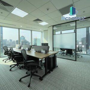 Phòng làm việc trọn gói tại TEC The Nexus có phòng quản lý riêng bên trong