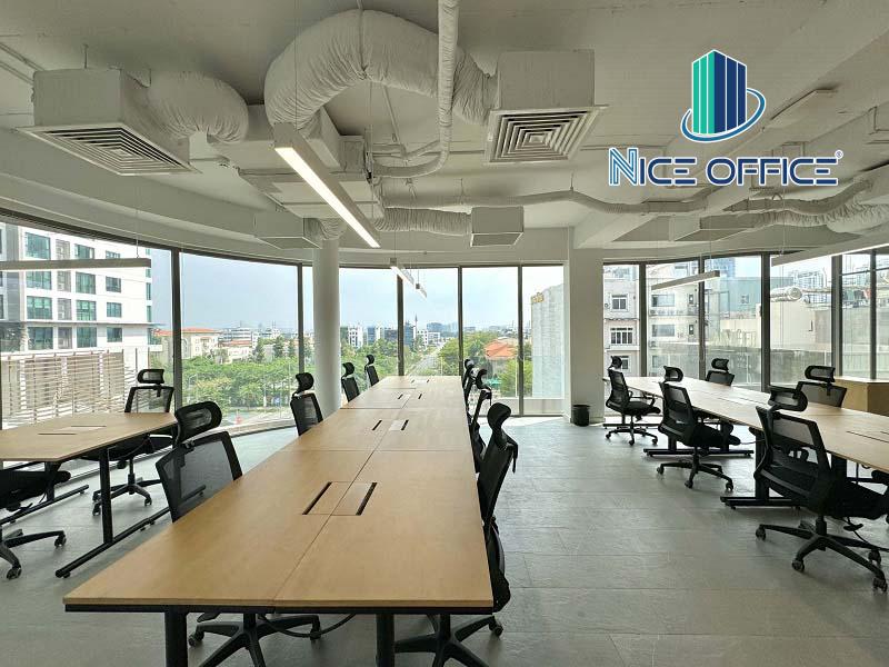 Phòng làm việc view thông thoáng tại văn phòng trọn gói Dreamplex Lê Hiến Mai