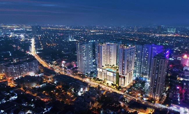 Một phần quận 8 về đêm rực rỡ