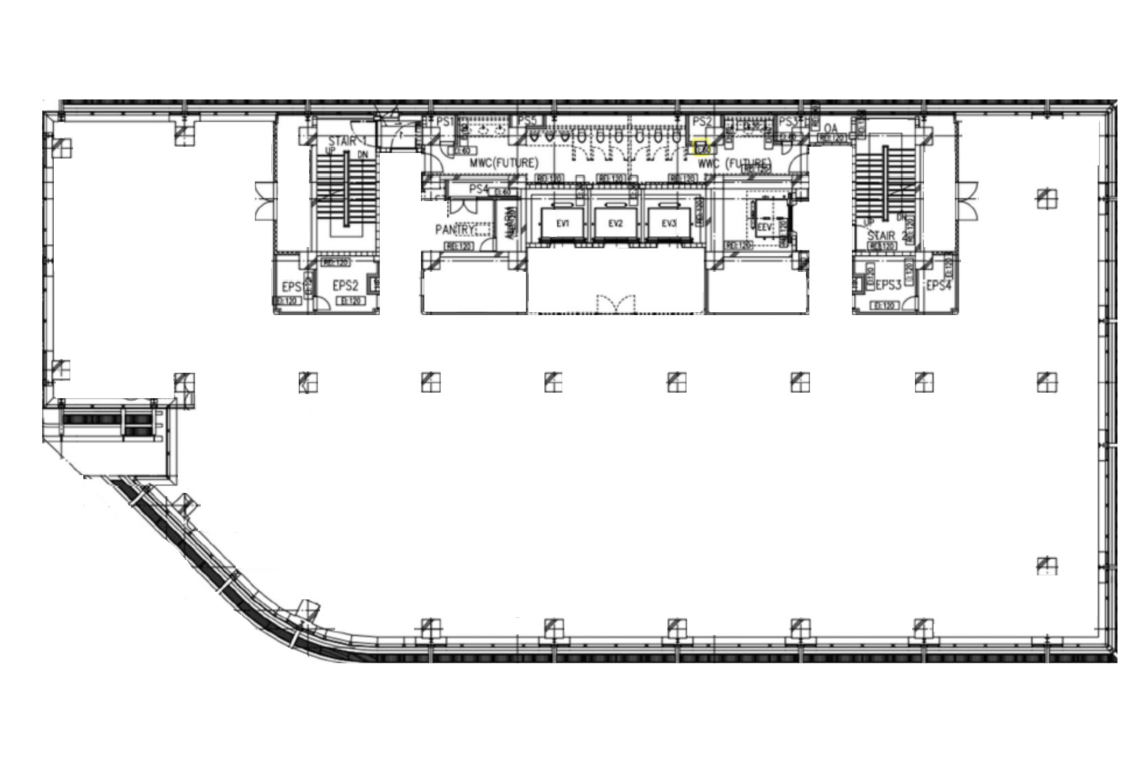 Sơ đồ sàn tiêu biểu tại dự án Daikin Tower
