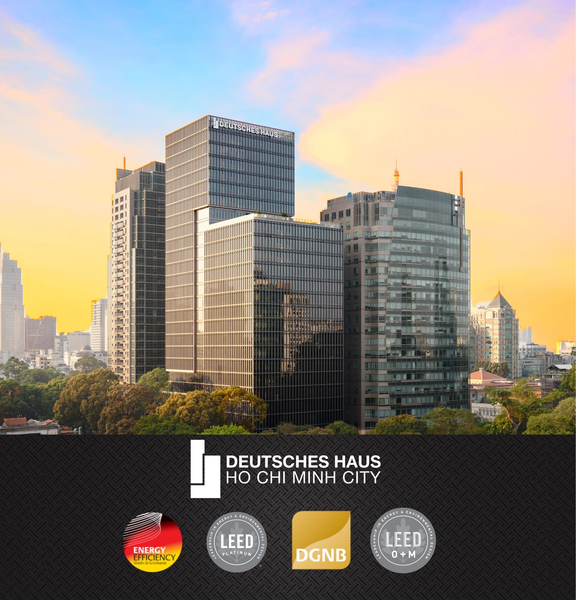 Deutches Haus là toà nhà văn phòng đạt chuẩn LEED Platinum cùng nhiều chứng nhận uy tín khác trên thế giới, luôn đảm bảo các yếu tố vi khí hậu