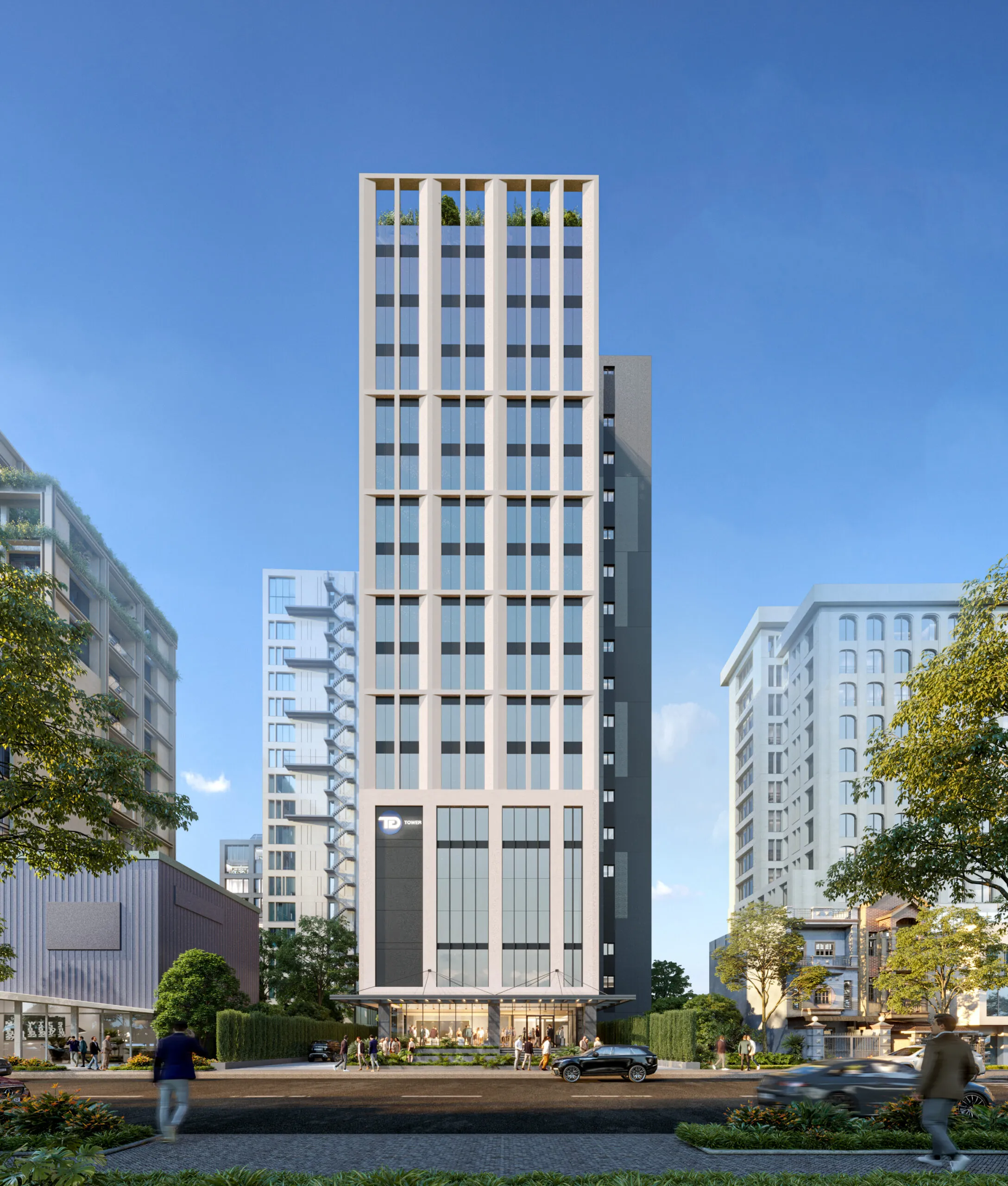 Mặt chính diện của dự án TD Tower