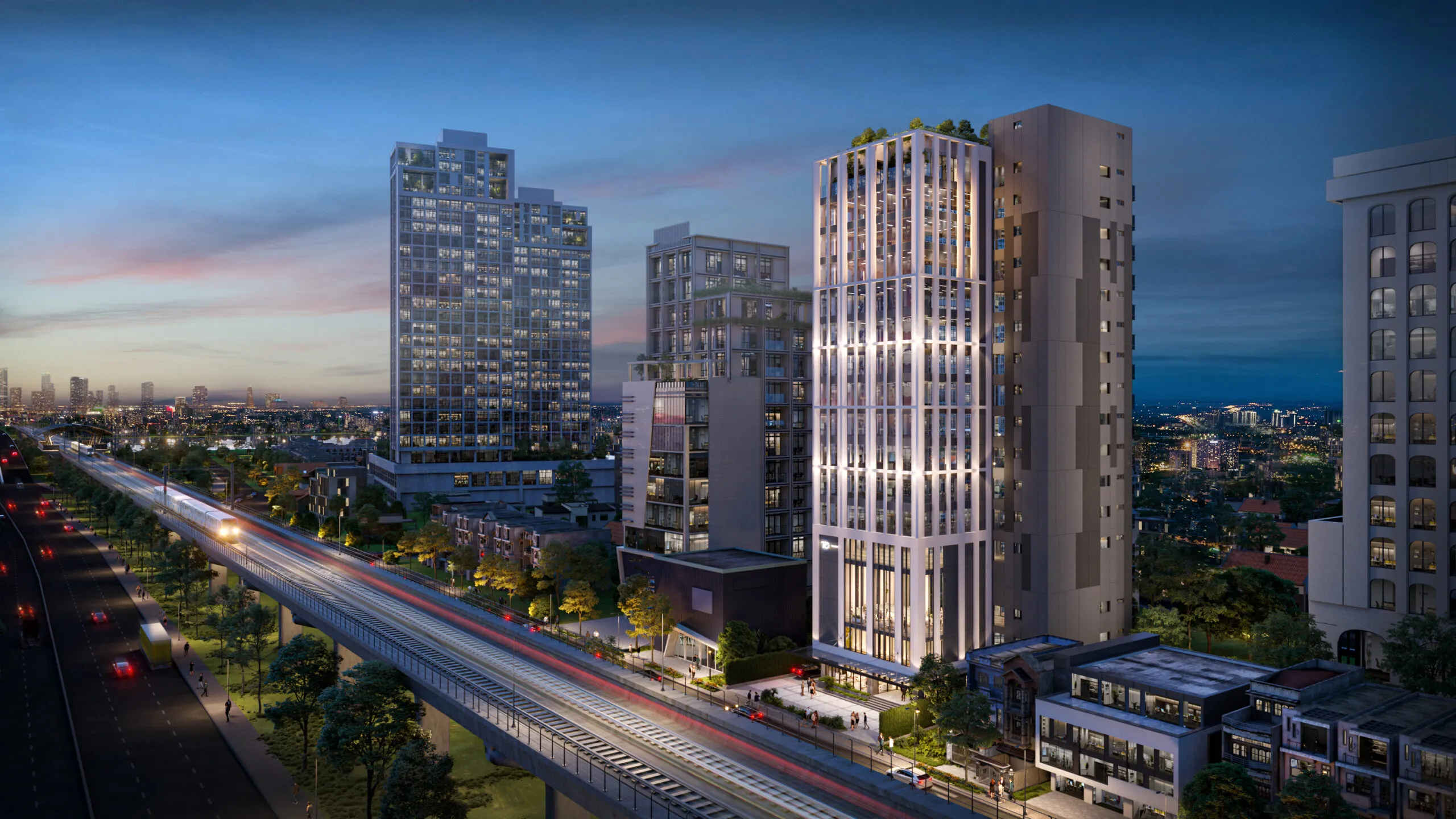 Phối cảnh về đêm của dự án TD Tower