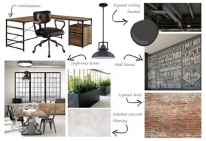 Một moodboard trong trang trí văn phòng tiêu biểu