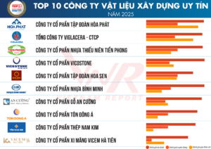 Top 10 Công ty Vật liệu xây dựng Việt Nam năm 2025