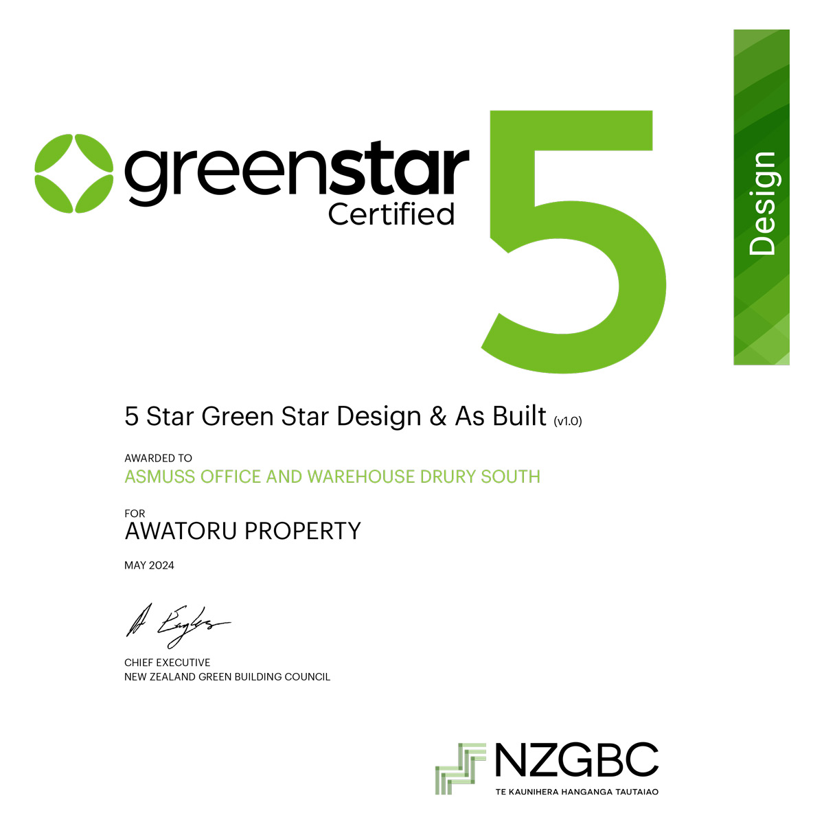 Chứng nhận 5 sao Green Star
