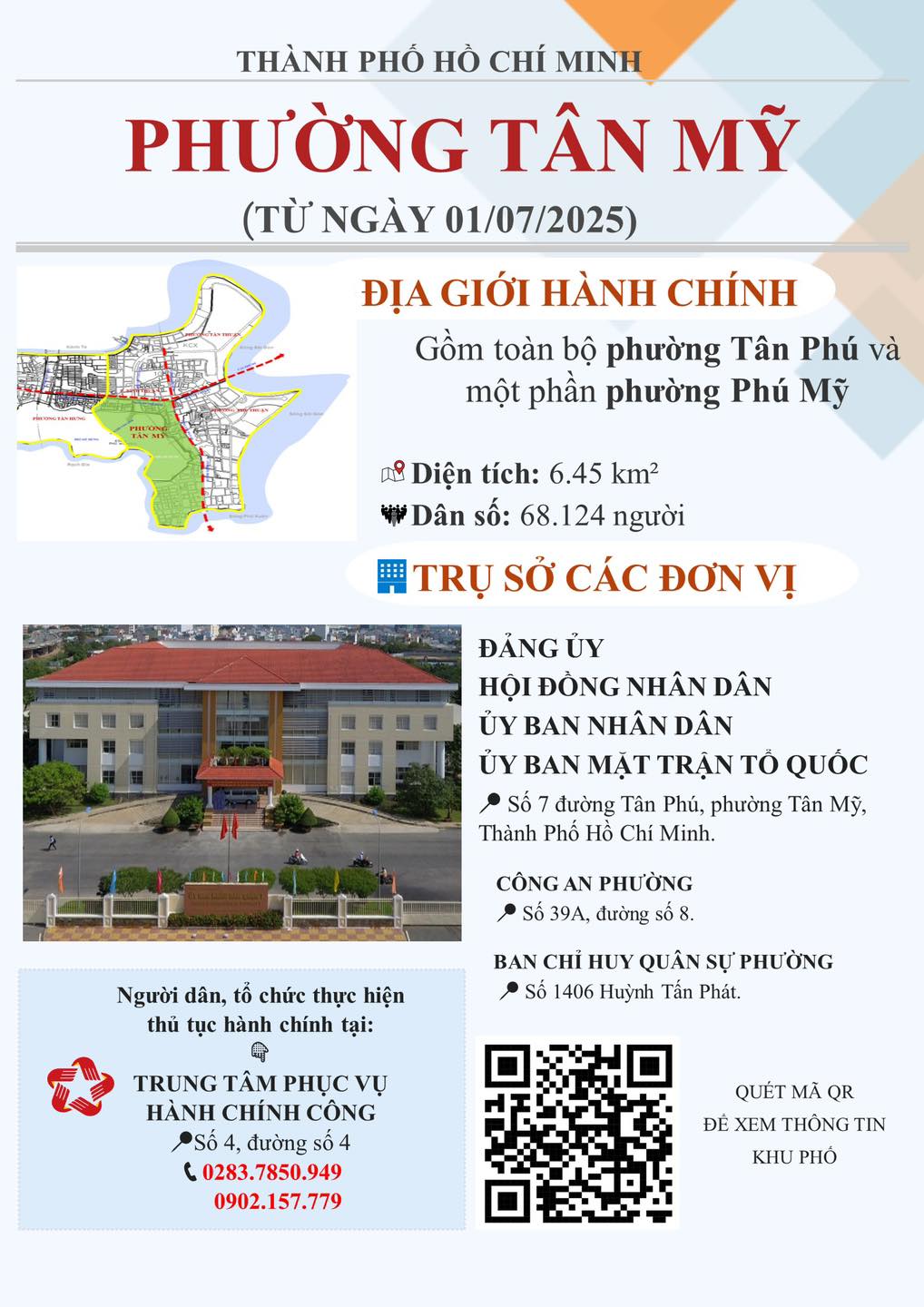 Thông tin phường Tân Mỹ sau sáp nhập