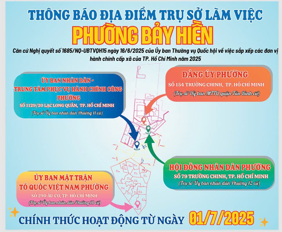 Thông tin phường Bảy Hiền sau sáp nhập