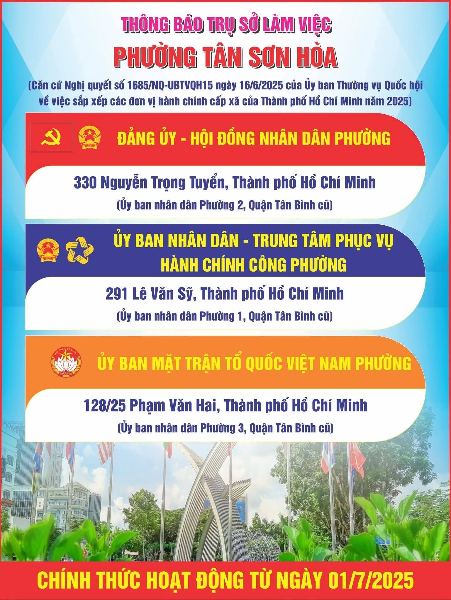 Thông tin phường Tân Sơn Hòa sau sáp nhập