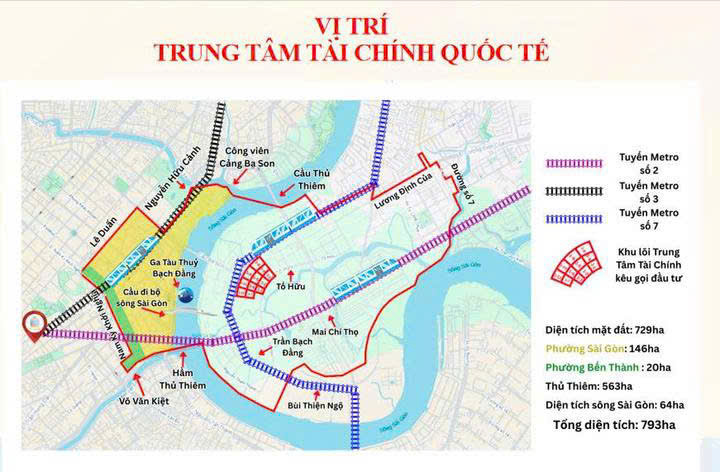 Vị trí trung tâm tài chính quốc tế TP.HCM