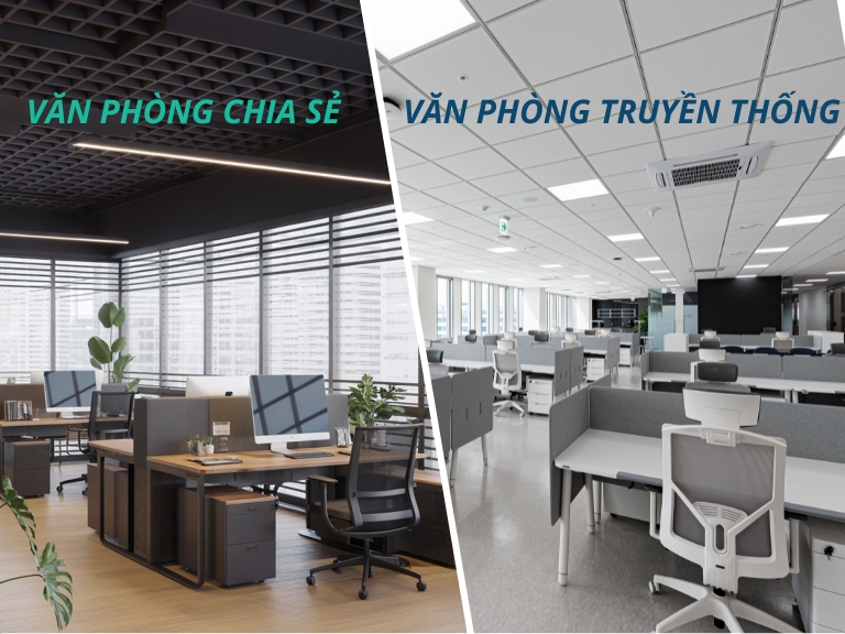 Khác nhau giữa văn phòng truyền thống và văn phòng chia sẻ