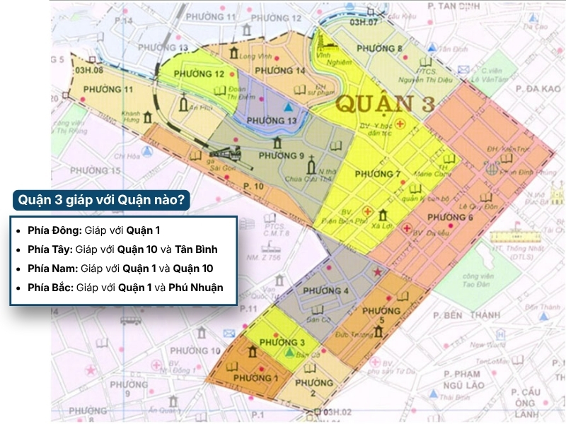 Quận 3 giáp với Quận nào?