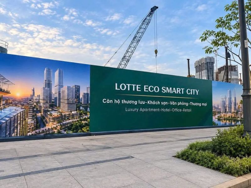Bảng dựng dự án Lotte Eco Smart City Thủ Thiêm