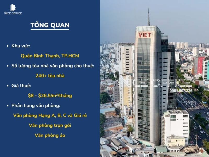 Tổng quan về thị trường cho thuê văn phòng Quận Bình Thạnh