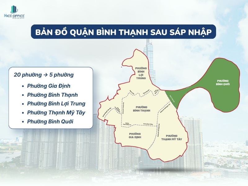 Bản đồ hành chính mới tại Quận Bình Thạnh